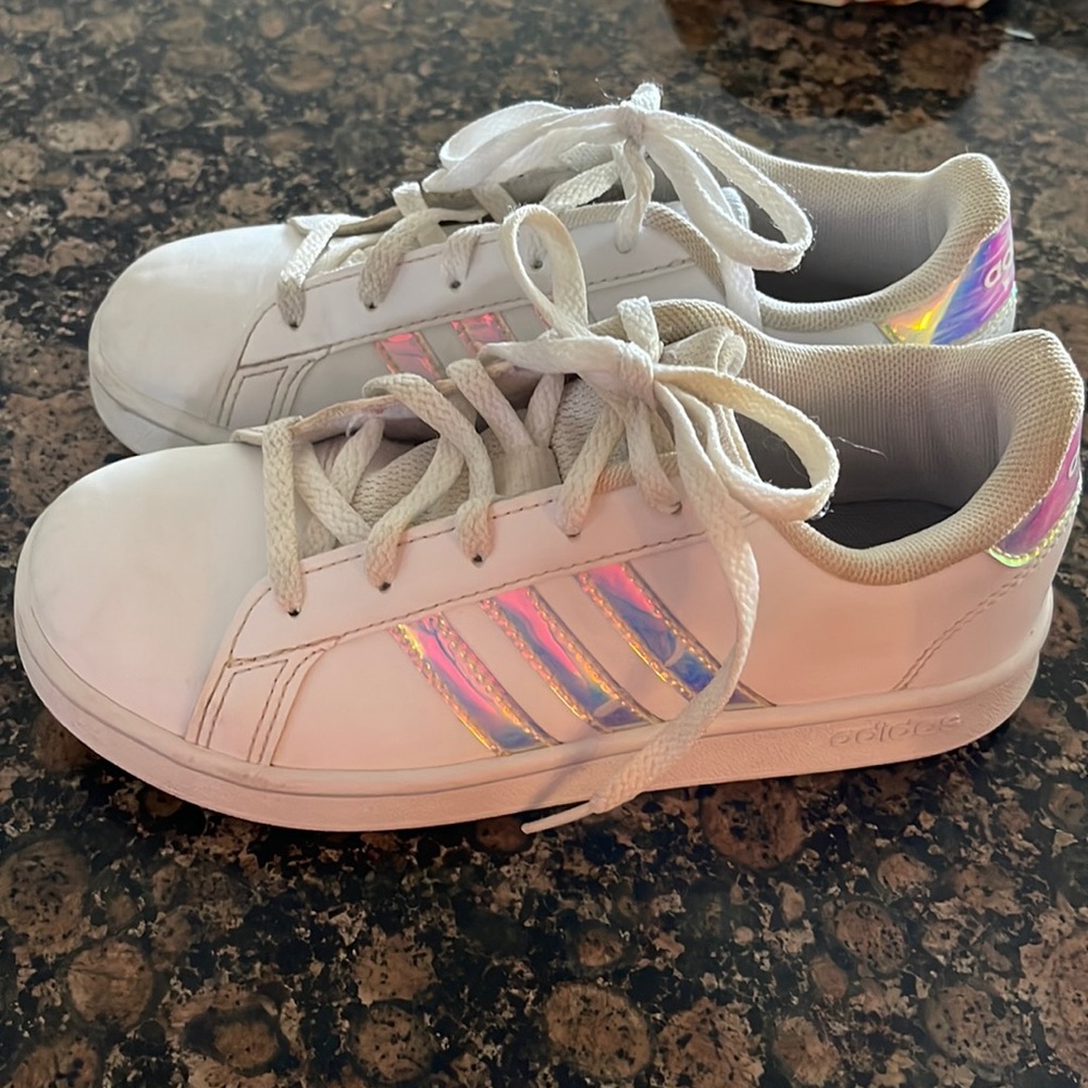 Little girls US size 1 Adidas sneakers